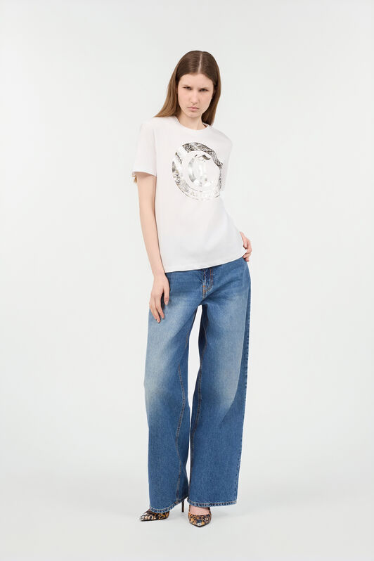JC T-Shirt With JC Monogram JC T-Shirt With JC Monogram WHITE UFT131-UF185