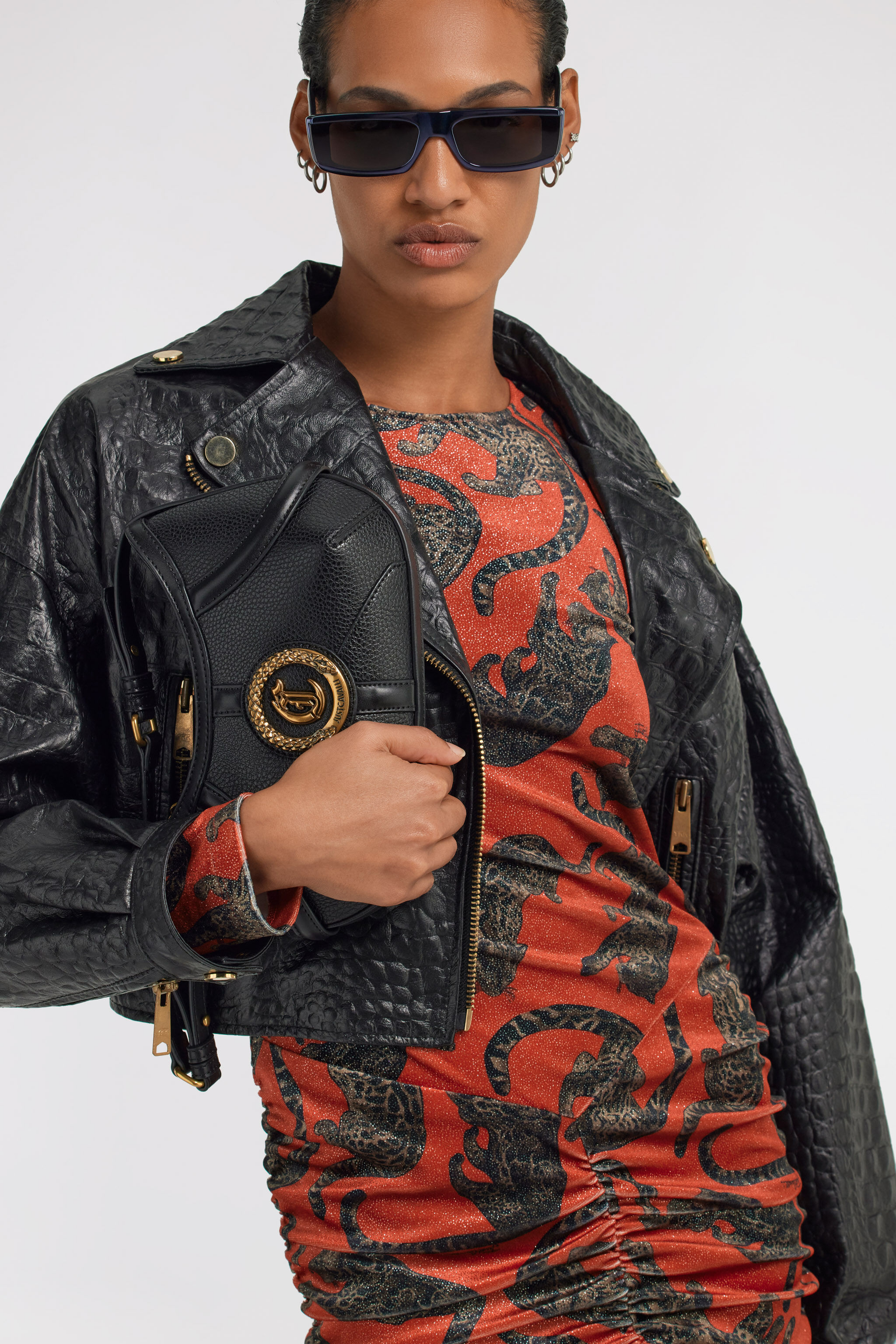 JC Just Cavalli Shoulder Bag Black TFB099-TF464