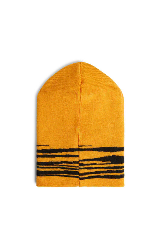 JU Monogram logo cashmere blend beanie JU Monogram logo cashmere blend beanie YELLOW/BLACK JJI058-MQ033