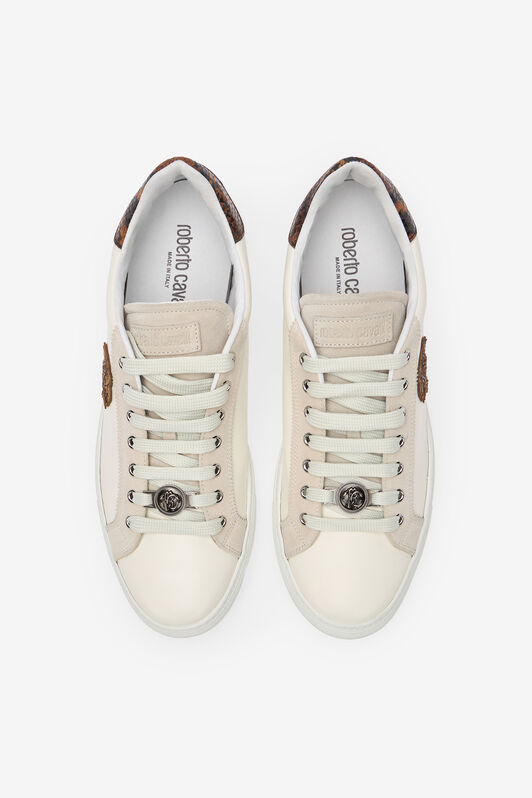 RC Sneakers Avec Python Et Écusson Au Dos Ivoire URS066-PZ590