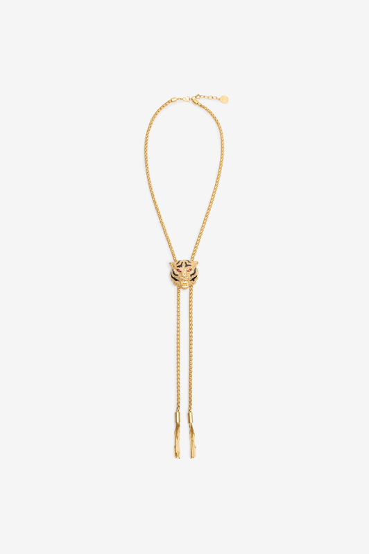 RC Necklace With Nappa Pendants And Tiger Head Gold UKG011-AM061