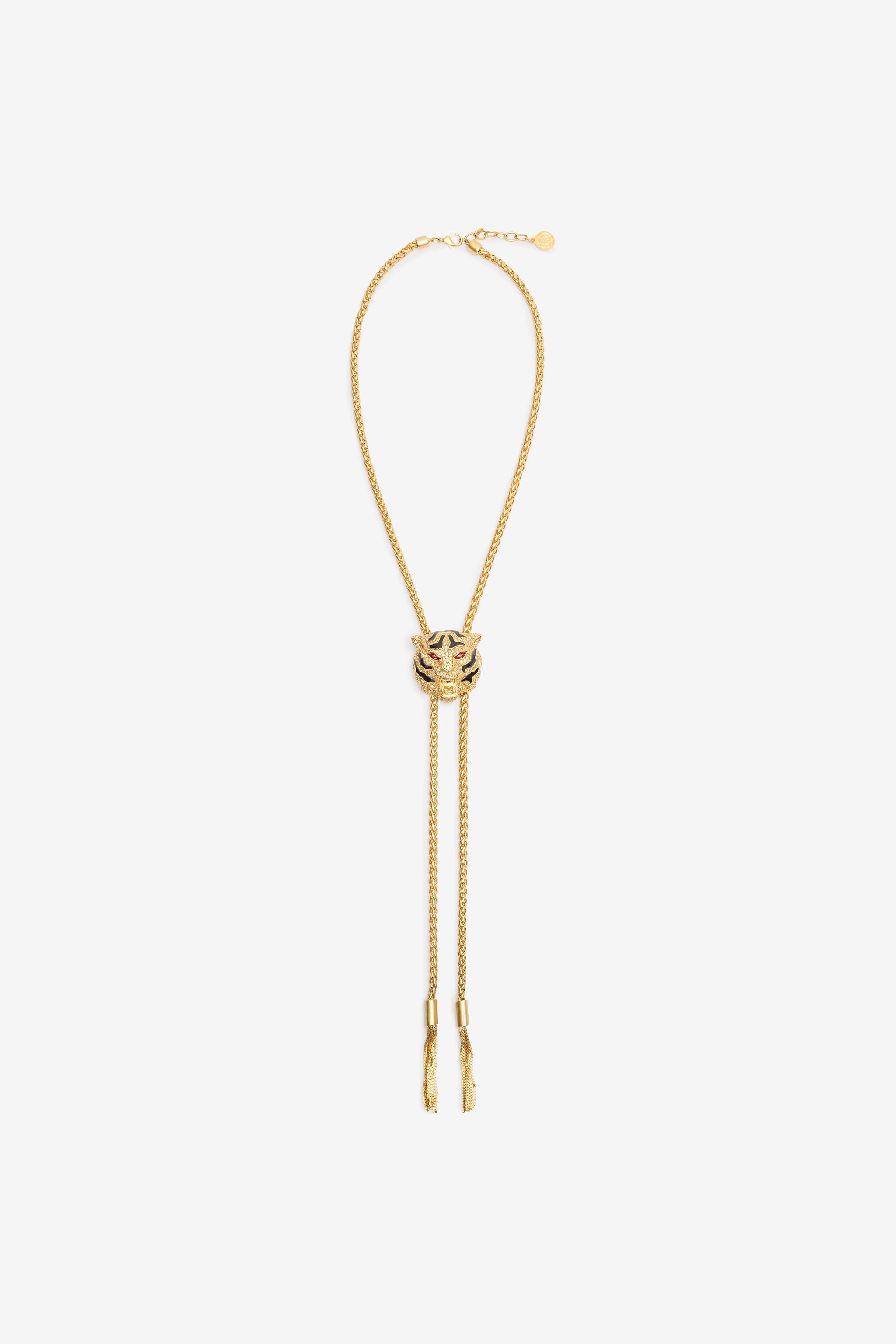 RC Necklace With Nappa Pendants And Tiger Head Gold UKG011-AM061