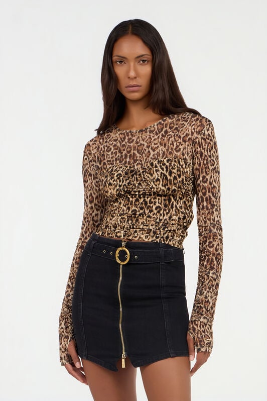 JC Leopardenmuster Pullover BEIGE VFT214-VF337