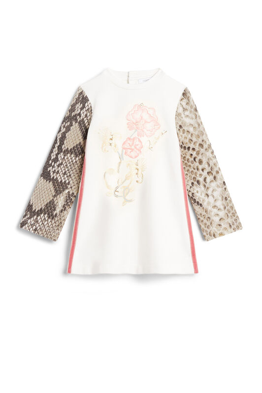 JU Baby-Kleid mit Python-Print JU Baby-Kleid mit Python-Print MILKY WHITE JJT151-JD091