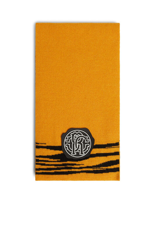 JU Monogram logo cashmere blend scarf JU Monogram logo cashmere blend scarf YELLOW/BLACK JJI057-MQ033