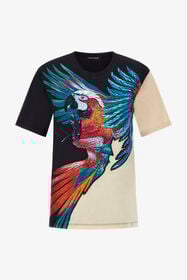 ${brand} T-shirt con stampa Pappagallo ${colorDescription} ${masterID}