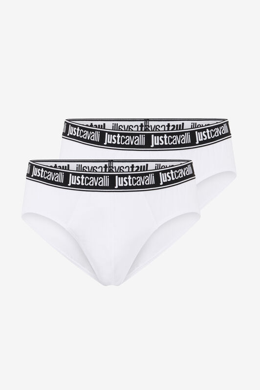 JC Weiße Baumwoll-Slips Mit Logo-Bund JC Weiße Baumwoll-Slips Mit Logo-Bund WHITE UFU001-UF093