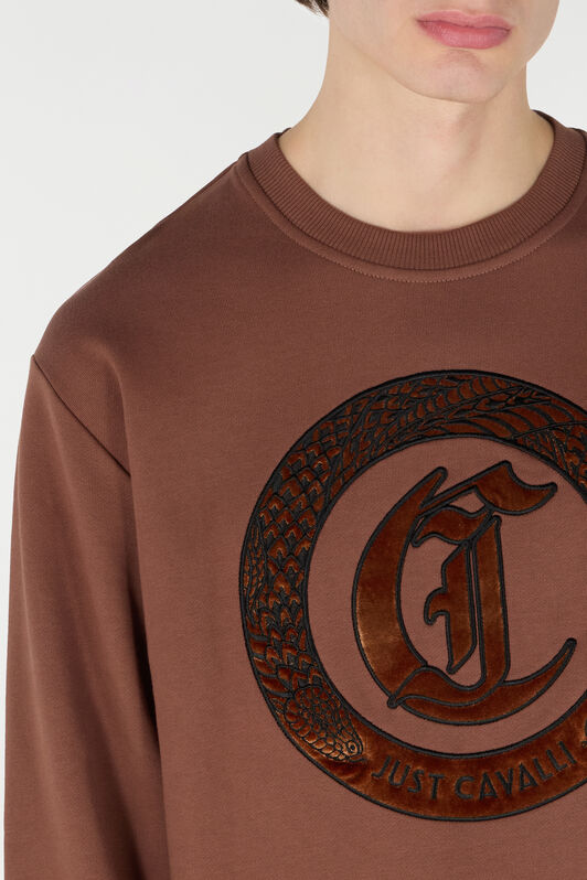 JC Felpa Con Monogram JC JC Felpa Con Monogram JC Marrone TFT052-TF069