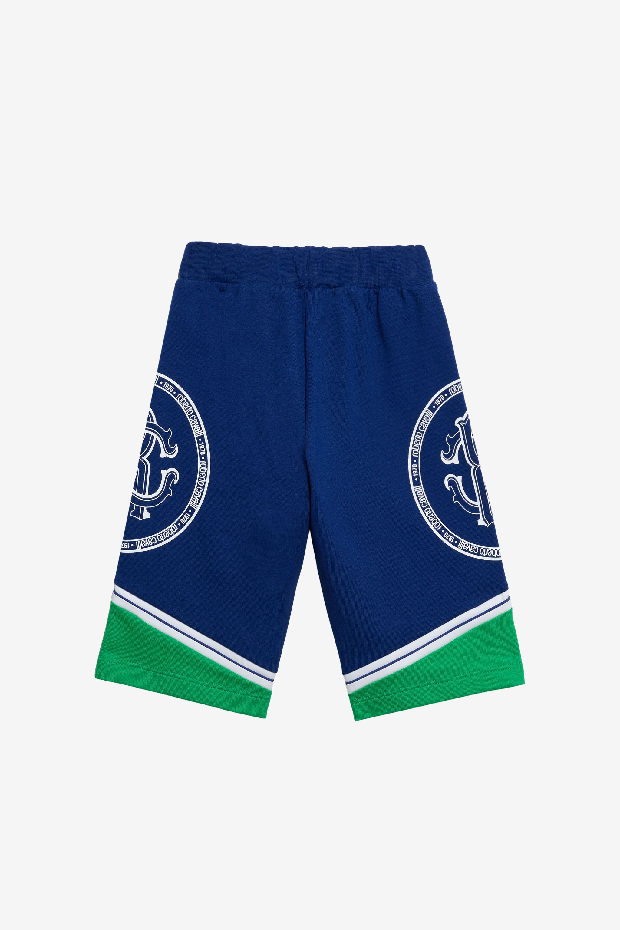 JU Black Cotton Kids Trousers BLUE/GREEN TJT20W-CF050