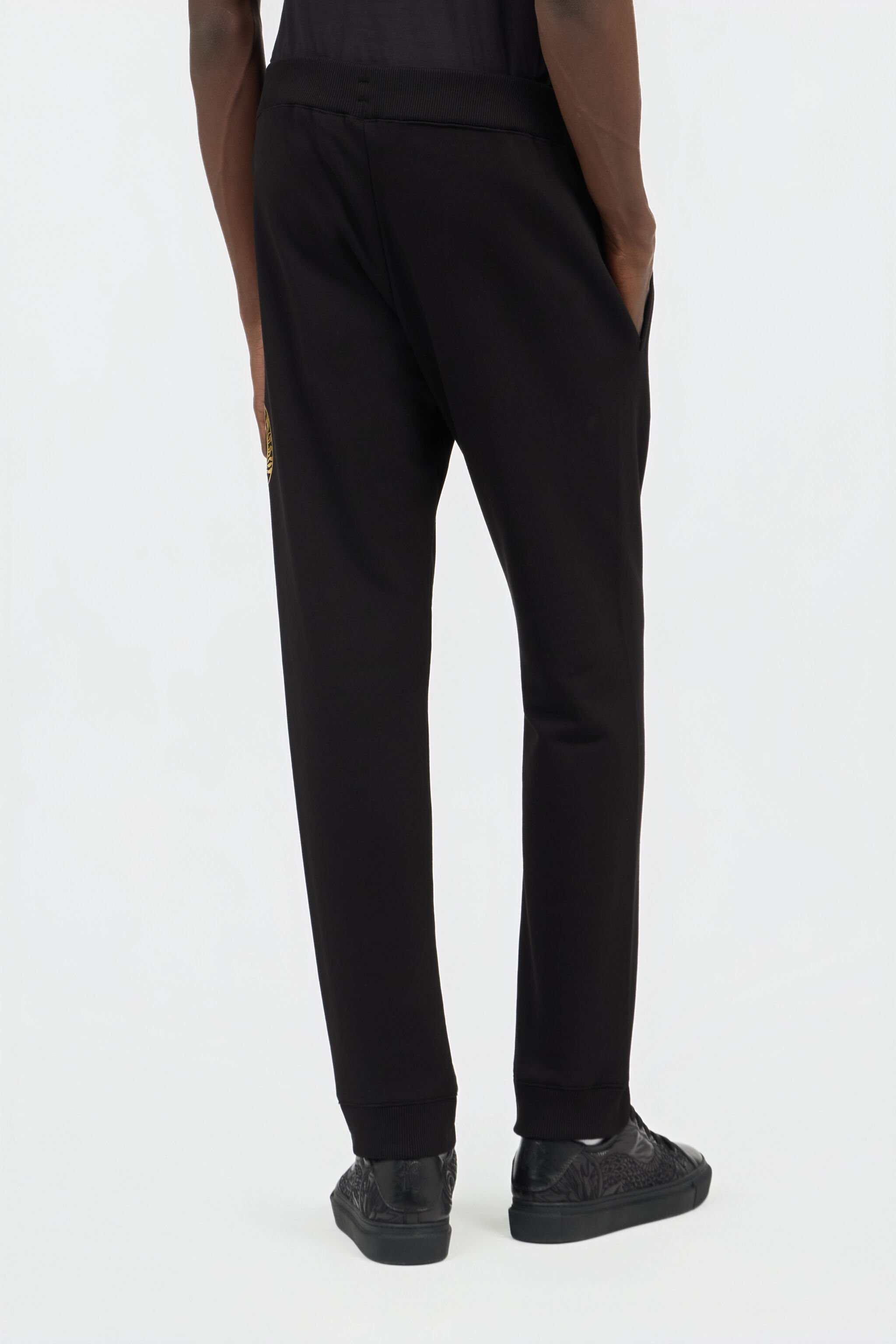 JC Black Cotton Trousers BLACK/GOLD Q61190-Q0093