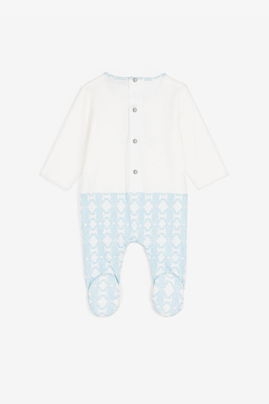 JU RC Monogram-Embroidered Babygrow Set Light blue RJT838-JD001