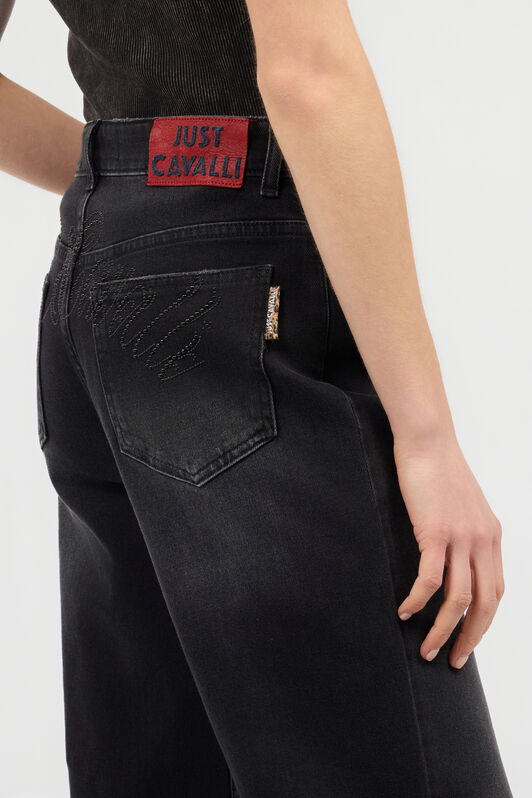 JC Jeans With Logo On The Back Black UFJ014-UF141