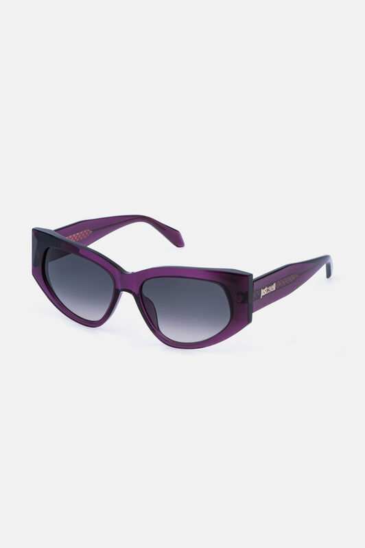 JC Sunglasses with  bold cat-eye frame SHINY TRANSP.VIOLET VALD16-ID256