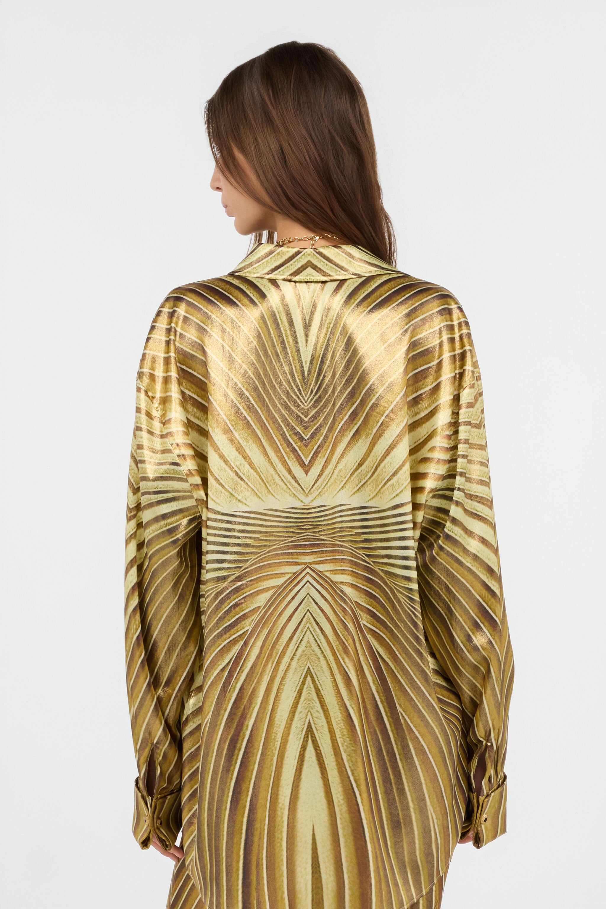 RC Silk Shirt with Ray Of Gold Print RC Silk Shirt with Ray Of Gold Print NATURAL/GOLD WWT700-SZS34