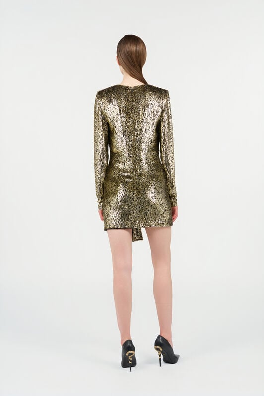 RC Abito Con Stampa Fil Coupé Leopard LIGHT GOLD WKT142-FT060