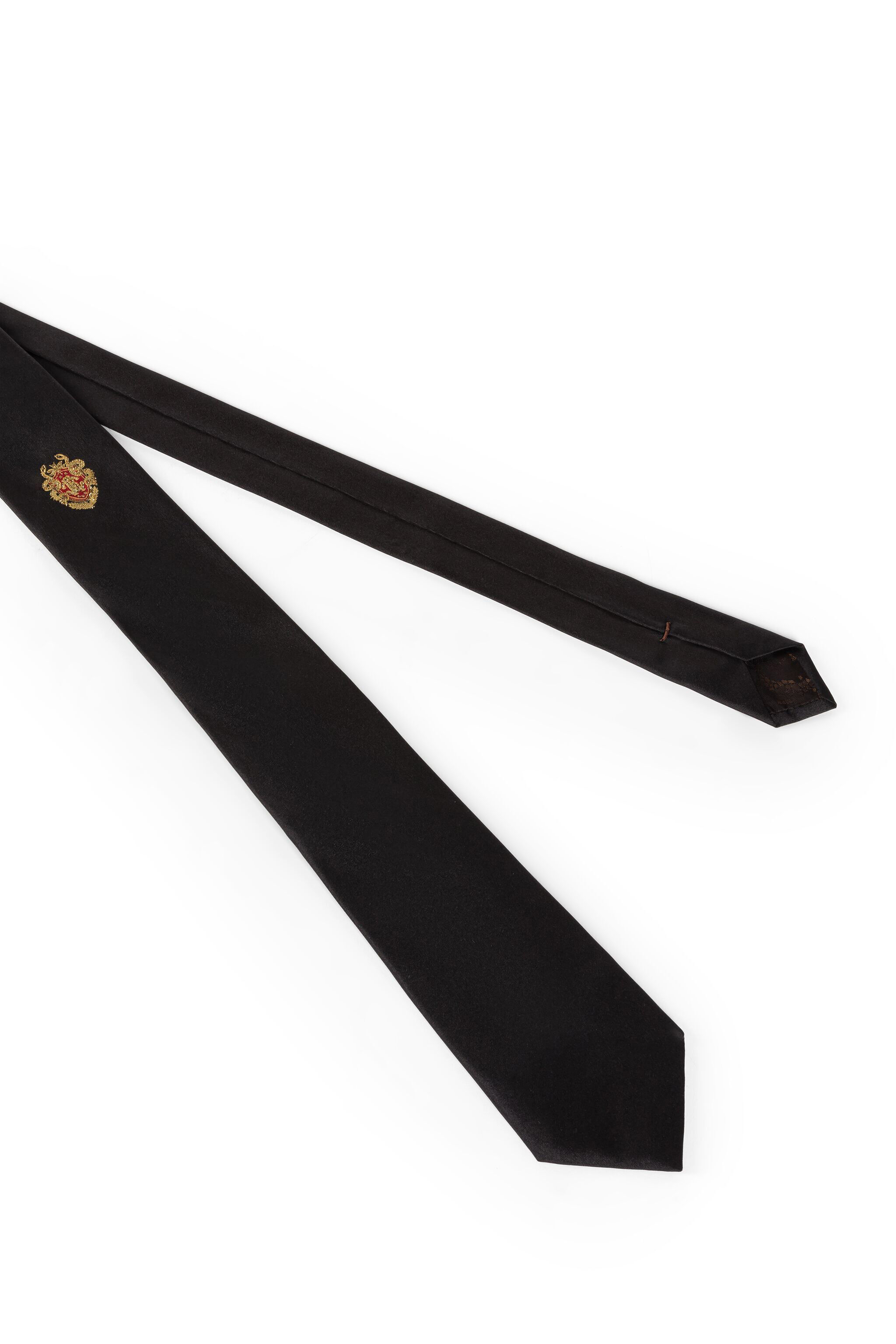 RC RC Monogram Crest-Embellished Tie Black FNLIA9-IIBH8