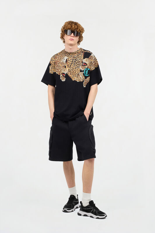 JC Shorts With Maxi-Pockets And Logo Black UFT008-UF028
