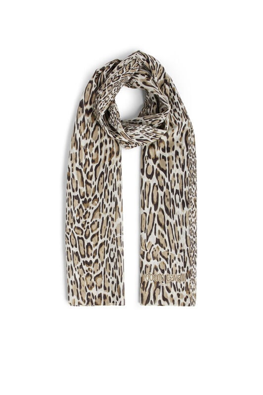 UG Ikat Leopard cotton stole NATURAL IYZ00Q-KGQ28