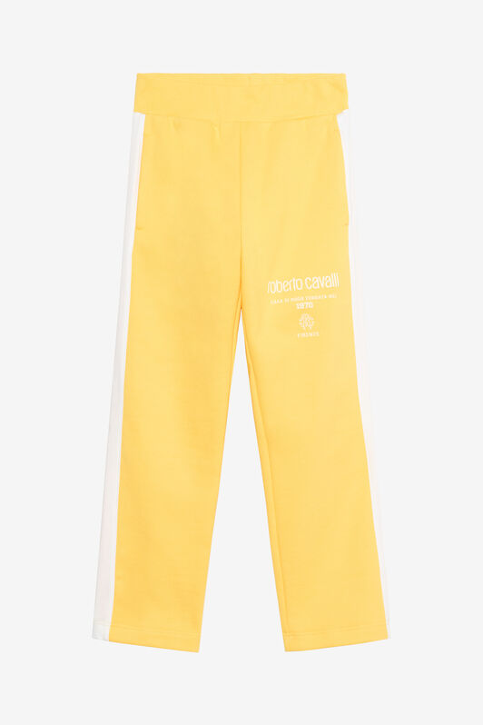 JU Yellow Track Pants with Logo Print YELLOW VJT20H-CF050
