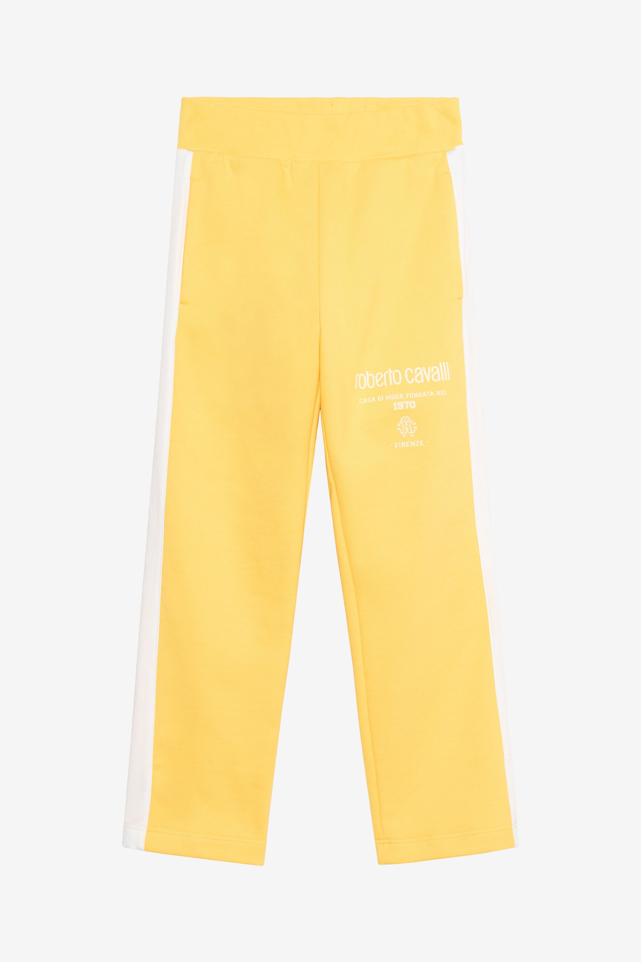 JU Yellow Track Pants with Logo Print YELLOW VJT20H-CF050
