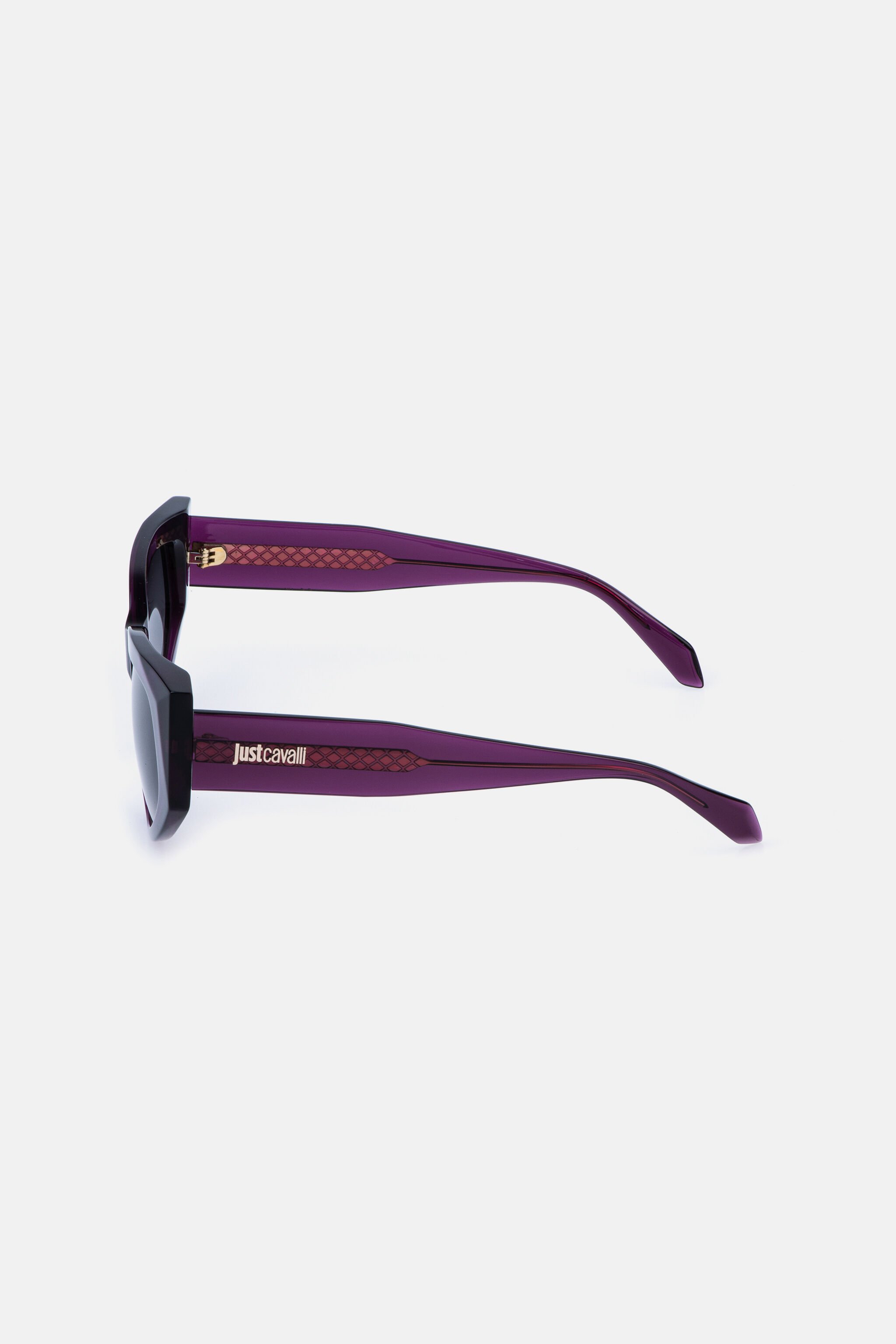 JC Sunglasses with  bold cat-eye frame SHINY TRANSP.VIOLET VALD16-ID256