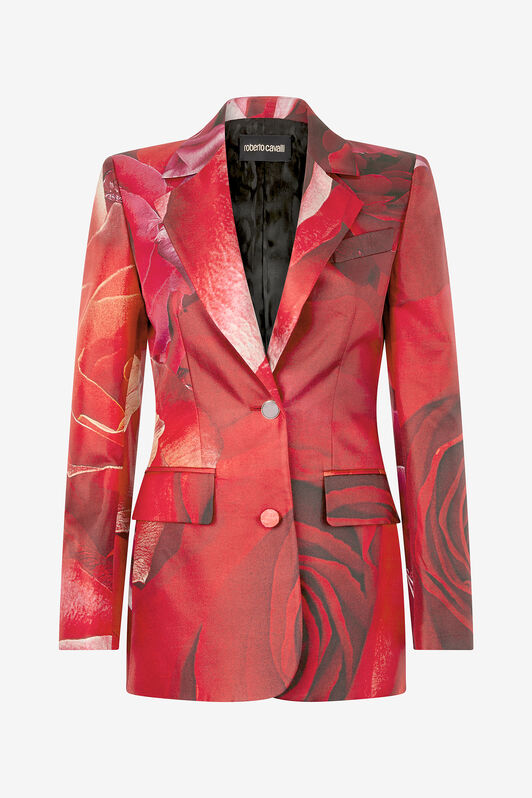 RC Rose-Print Blazer ROSSO UKT405-4QN48