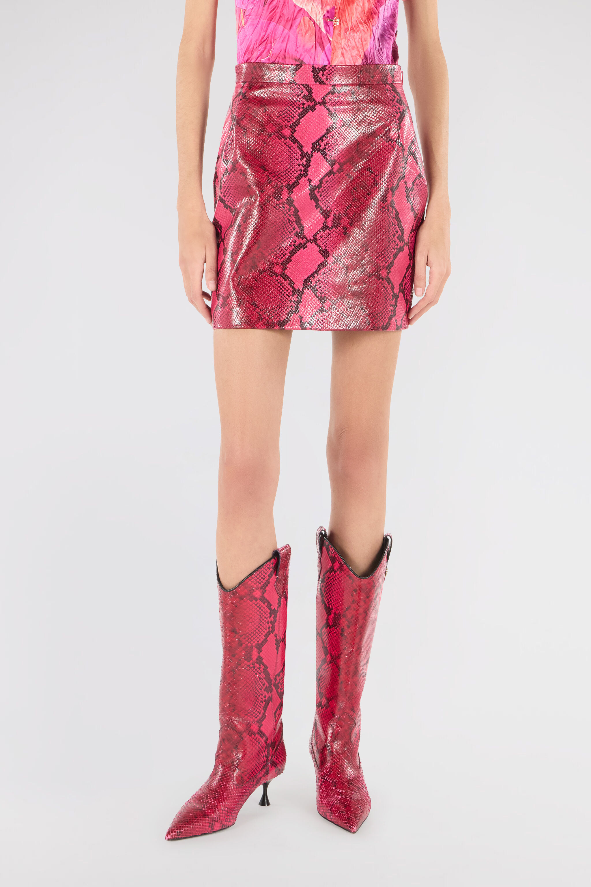 RC Python-Print Skirt Fuchsia UKP302-PN053