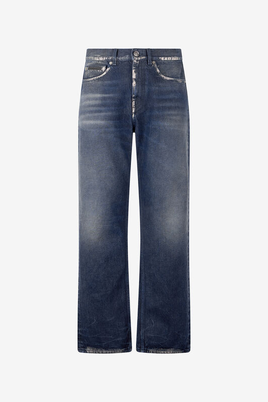 RC Sandblasted Effect Jeans with Chain RC Sandblasted Effect Jeans with Chain Azul oscuro VRJ205-VT002