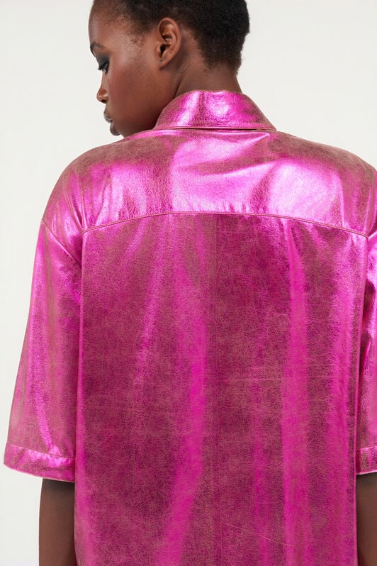 RC Shiny Lurex Shirt SAND/FUCHSIA WQP700-PC004