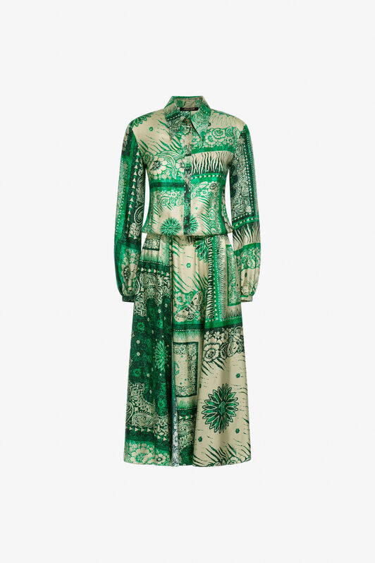 RC Bandana Print Maxi Dress RC Bandana Print Maxi Dress Green TKT110-4QN05