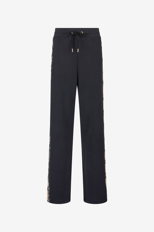 RC Pantalón Con Tiras De Serpiente Negro OOT20A-CF054
