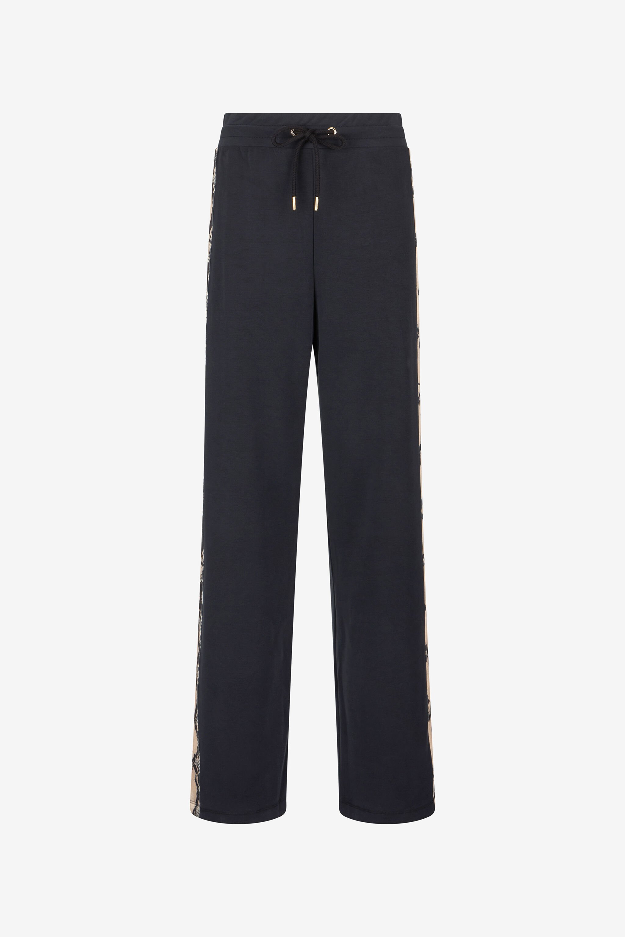 RC Pantalón Con Tiras De Serpiente Negro OOT20A-CF054