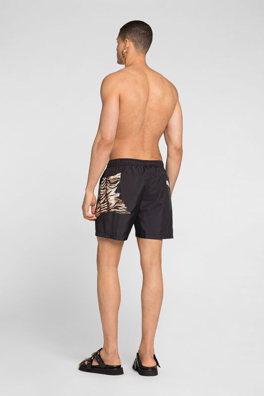 RC Animalische Badeshorts mit Patchwork-Print RC Animalische Badeshorts mit Patchwork-Print BLACK ONH04C-SB053