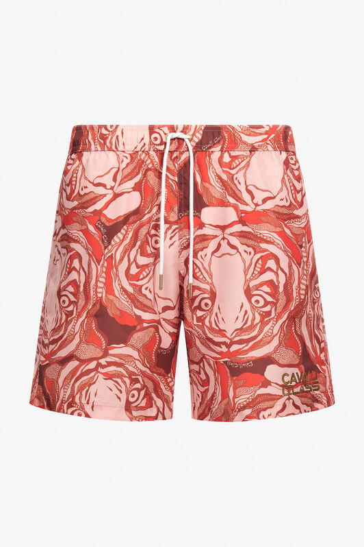 CL Tiger print swim trunks Red SXH00A-5LN01