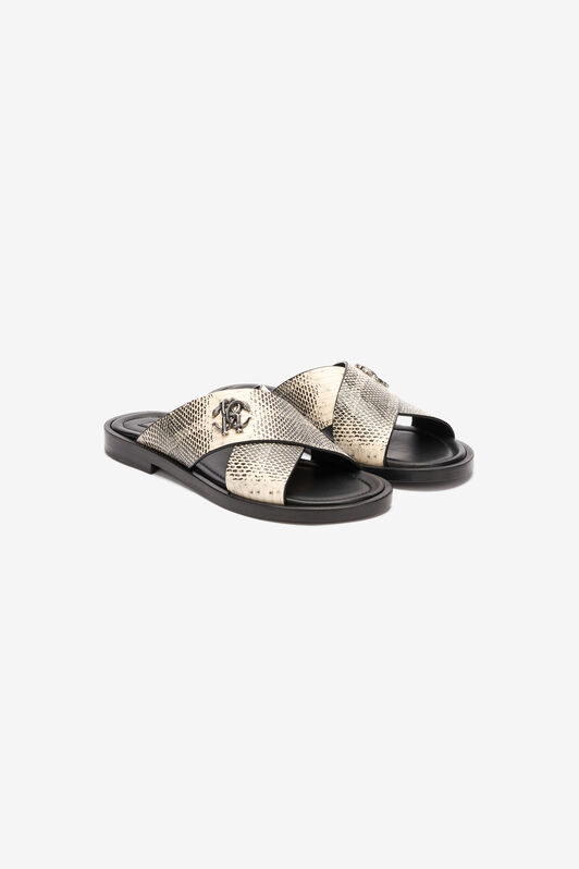 RC Slides Stampa Cobra E Monogram Mirror Snake Nero/Bianco URS021-PZU07