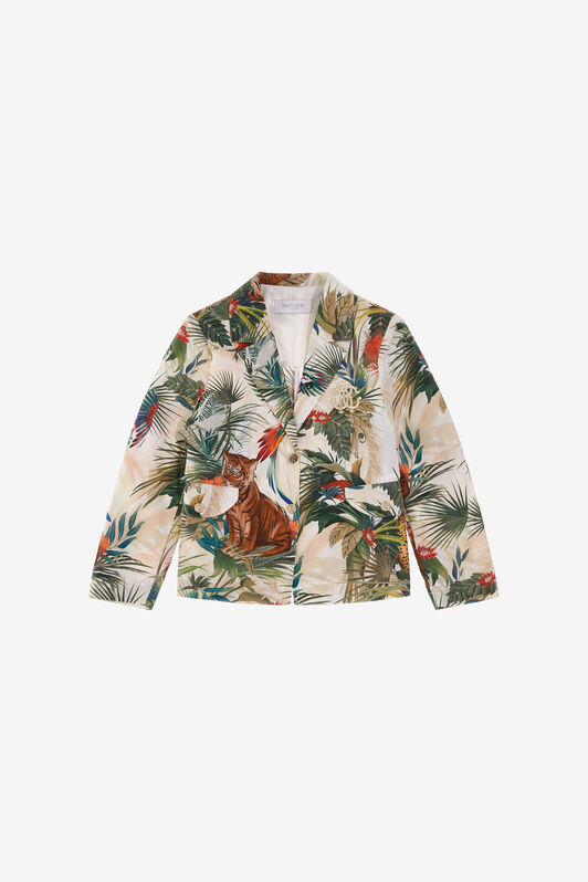 JU Jungle print jacket Grün SJT403-RN012