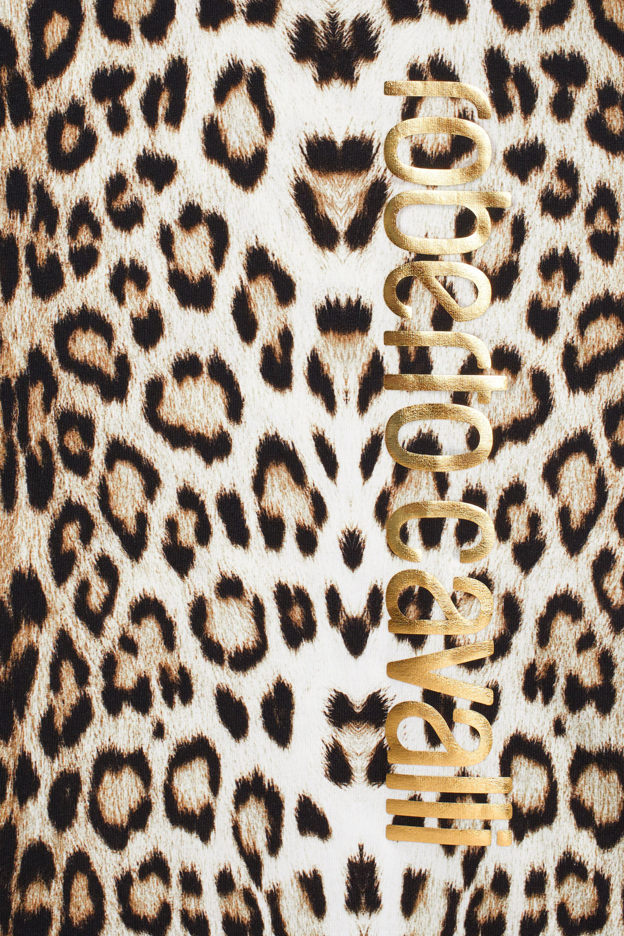 JU Logo animalier T-shirt dress BEIGE/MILKY/BLACK IJT141-JFQ64