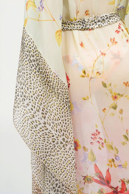 RC Miami Flowers Silk Kaftan RC Miami Flowers Silk Kaftan GREEN/FUCHSIA WQW017-HNR32