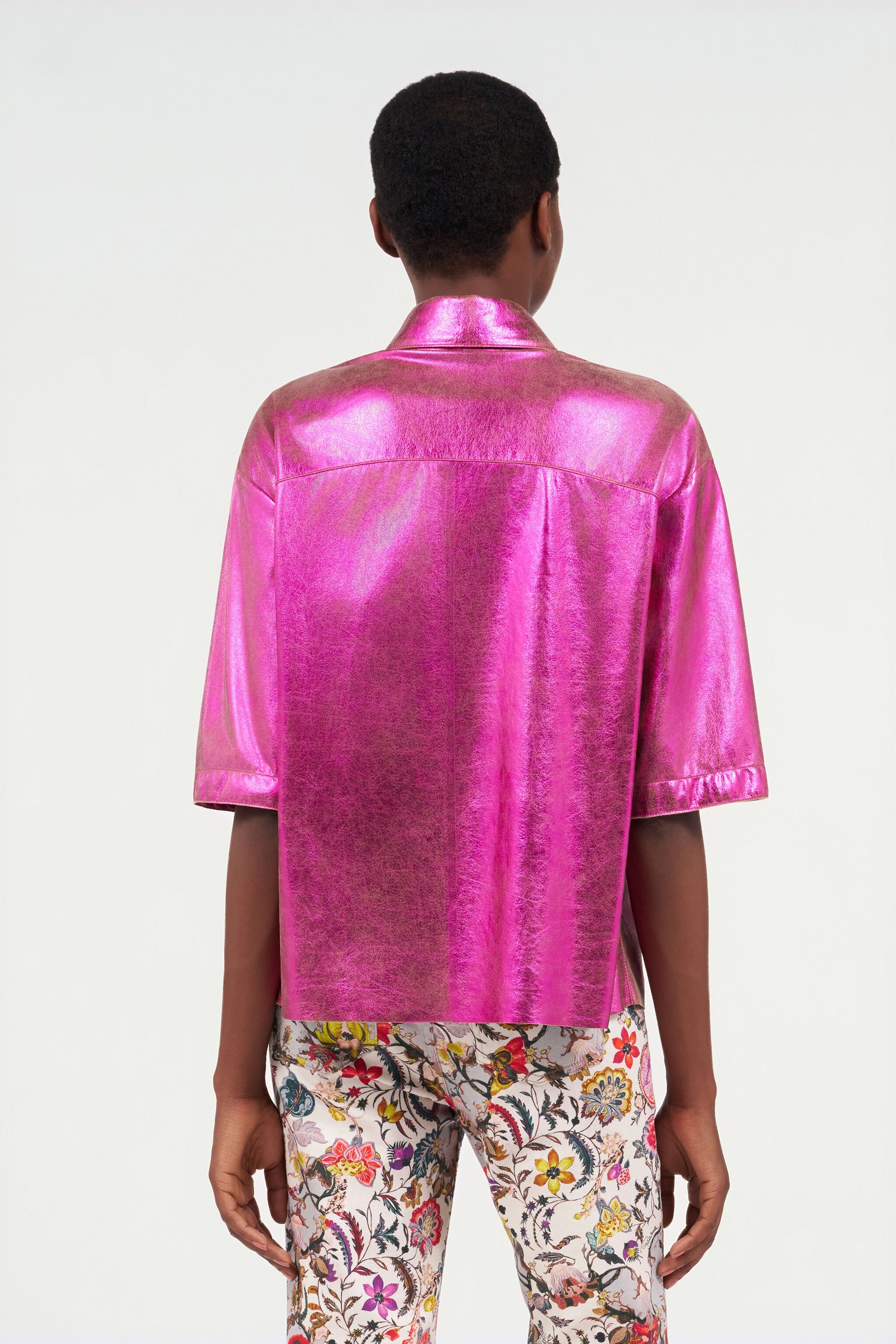 RC Shiny Lurex Shirt SAND/FUCHSIA WQP700-PC004