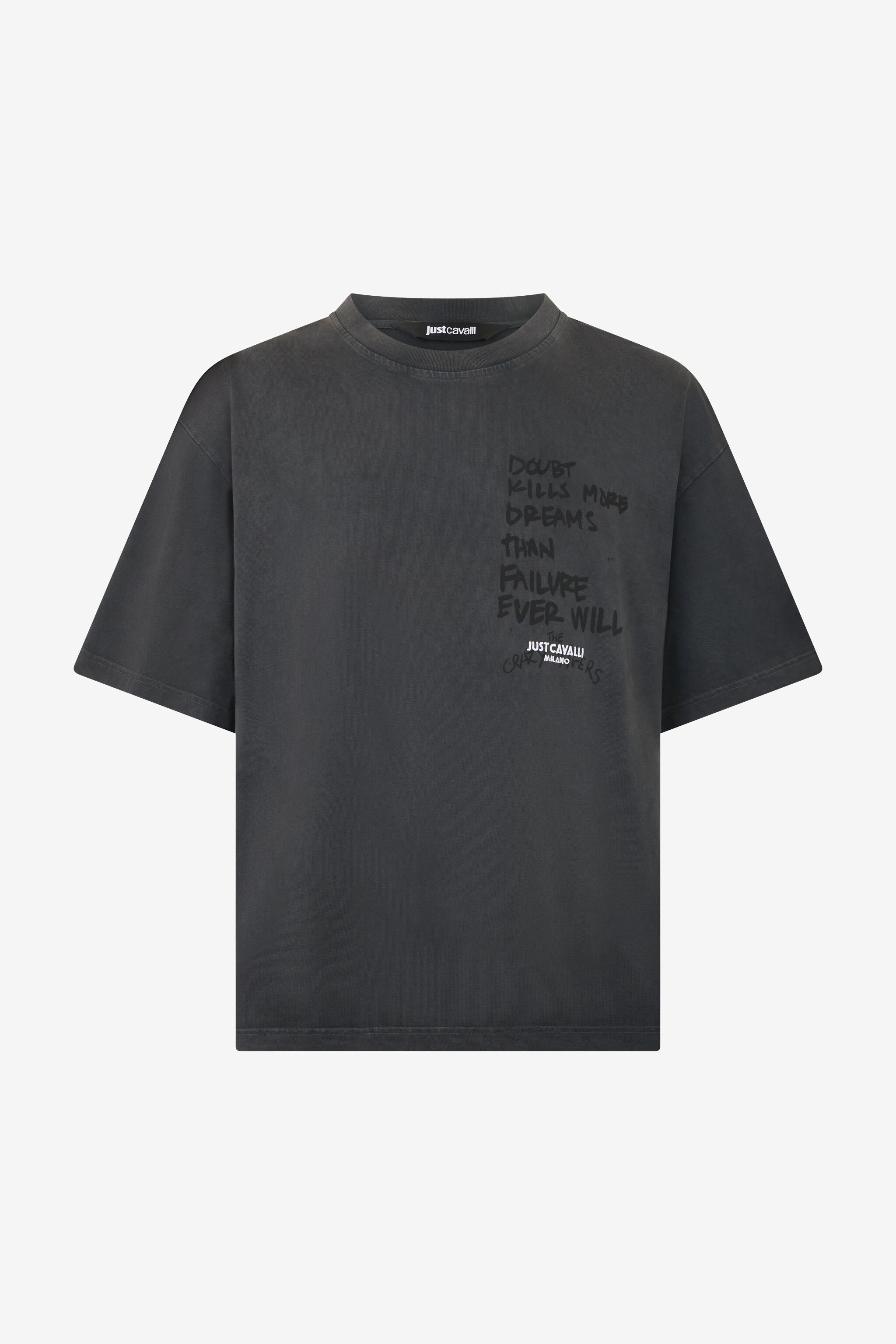 JC Grey T-Shirt With Printed Tiger BLACK WFT055-WF085