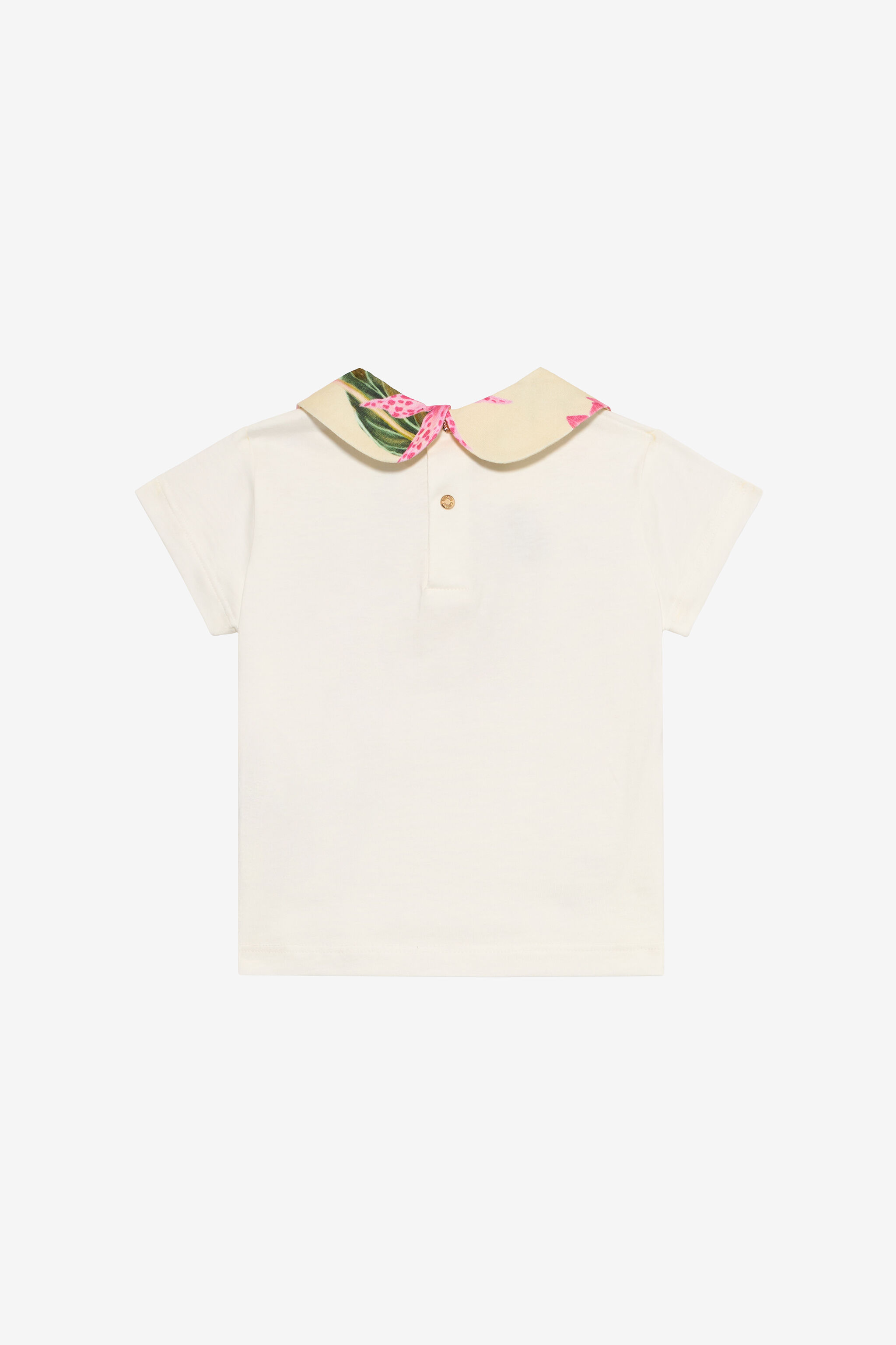 JU T-Shirt Bianco Latte Con Monogram RC E Farfalle MILKY WHITE VJT601-JD001