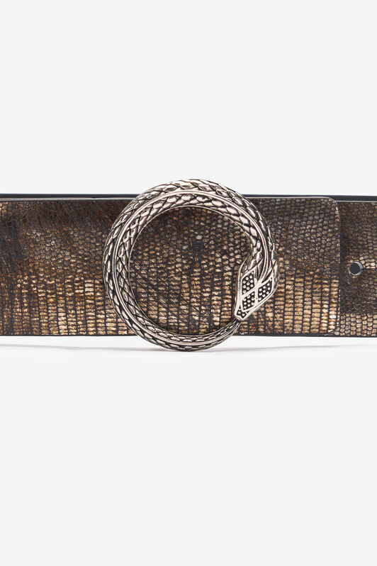 RC Metallic Belt With Snake Buckle Silver URC001-PZU04