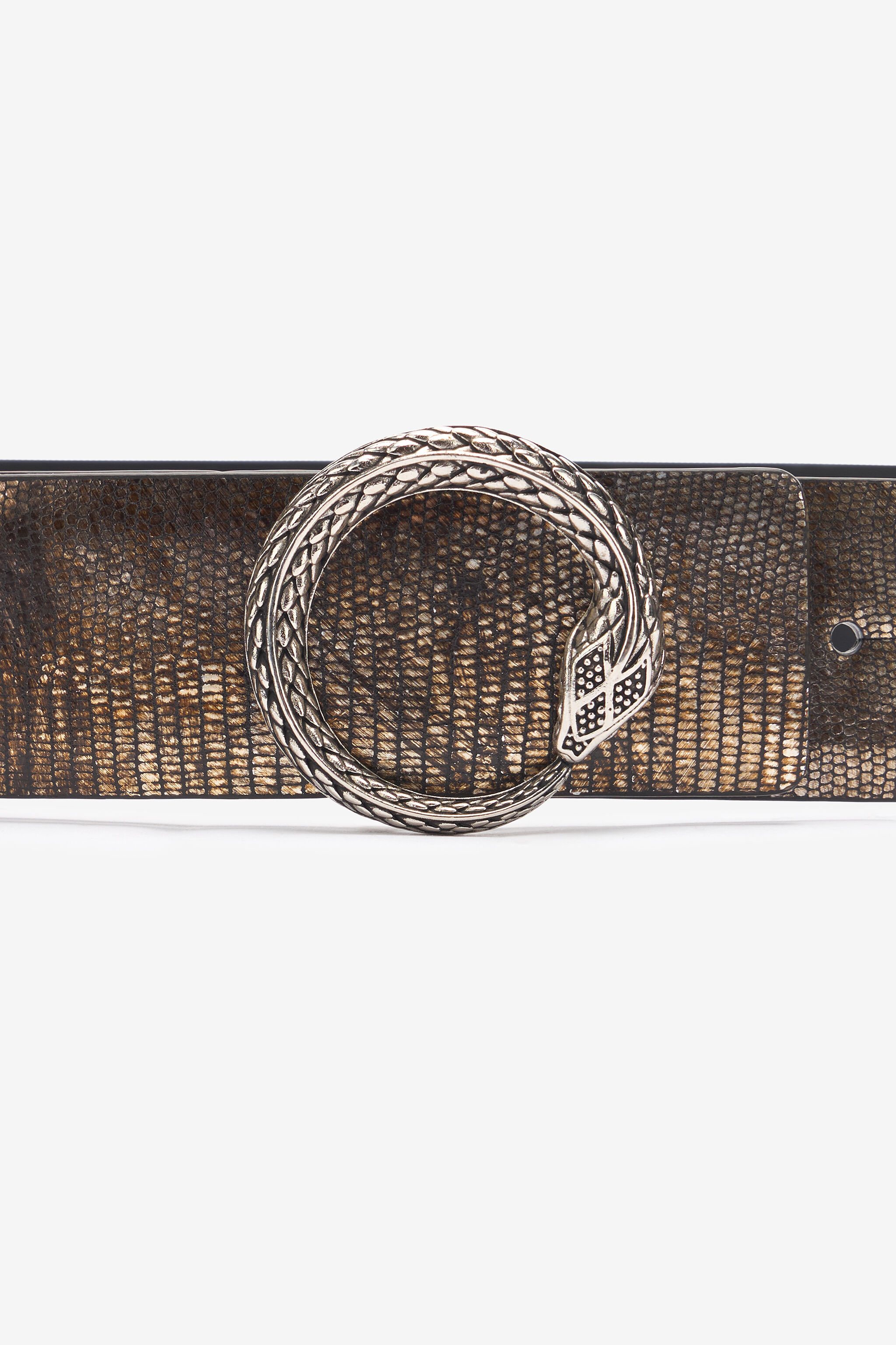 RC Metallic Belt With Snake Buckle Silver URC001-PZU04