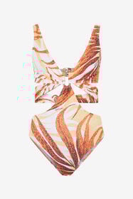 JC Golden Palm One-Piece Swimsuit 004 OFF WHITE + 638 WFM034-WF753