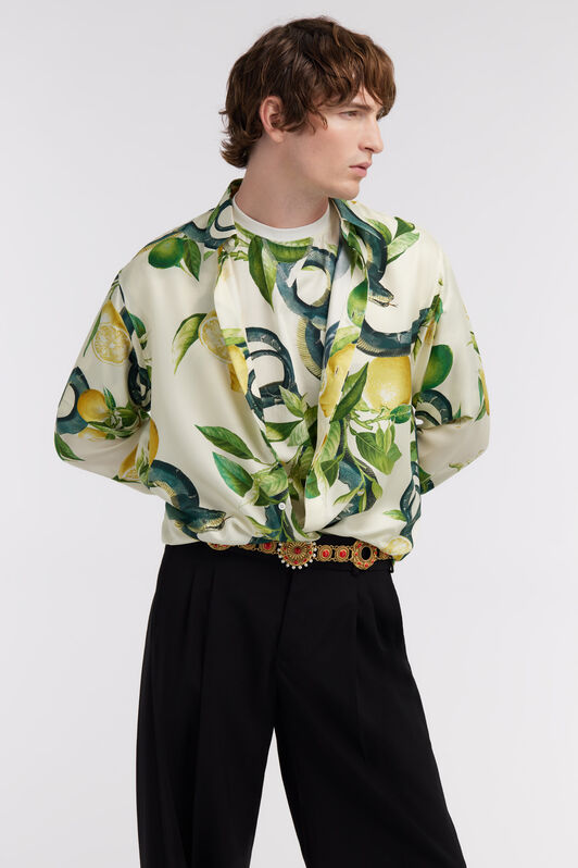 RC Lemon print shirt Ivory SRT713-4QI89