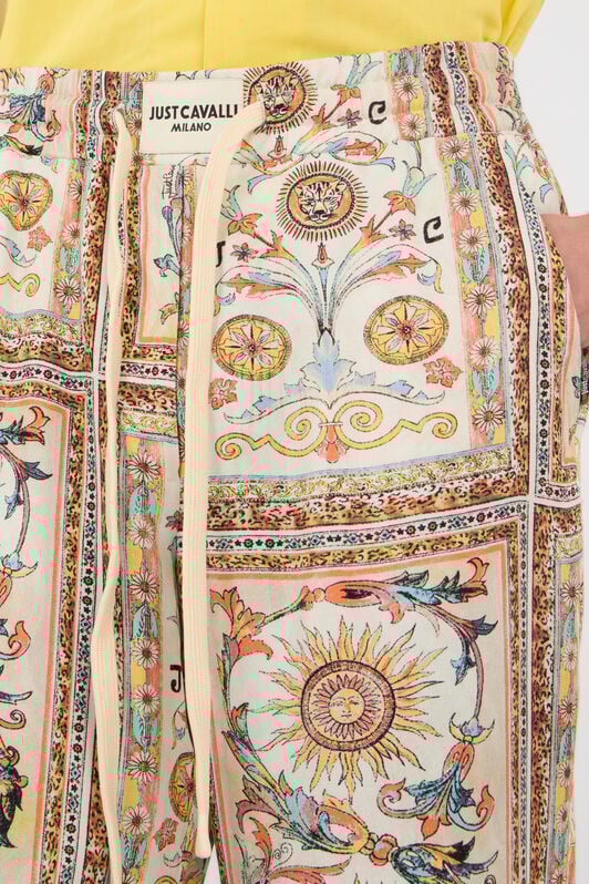 JC Hose mit Persian Tarot-Print 744 BEIGE + 217 AZZU WFT003-WF004