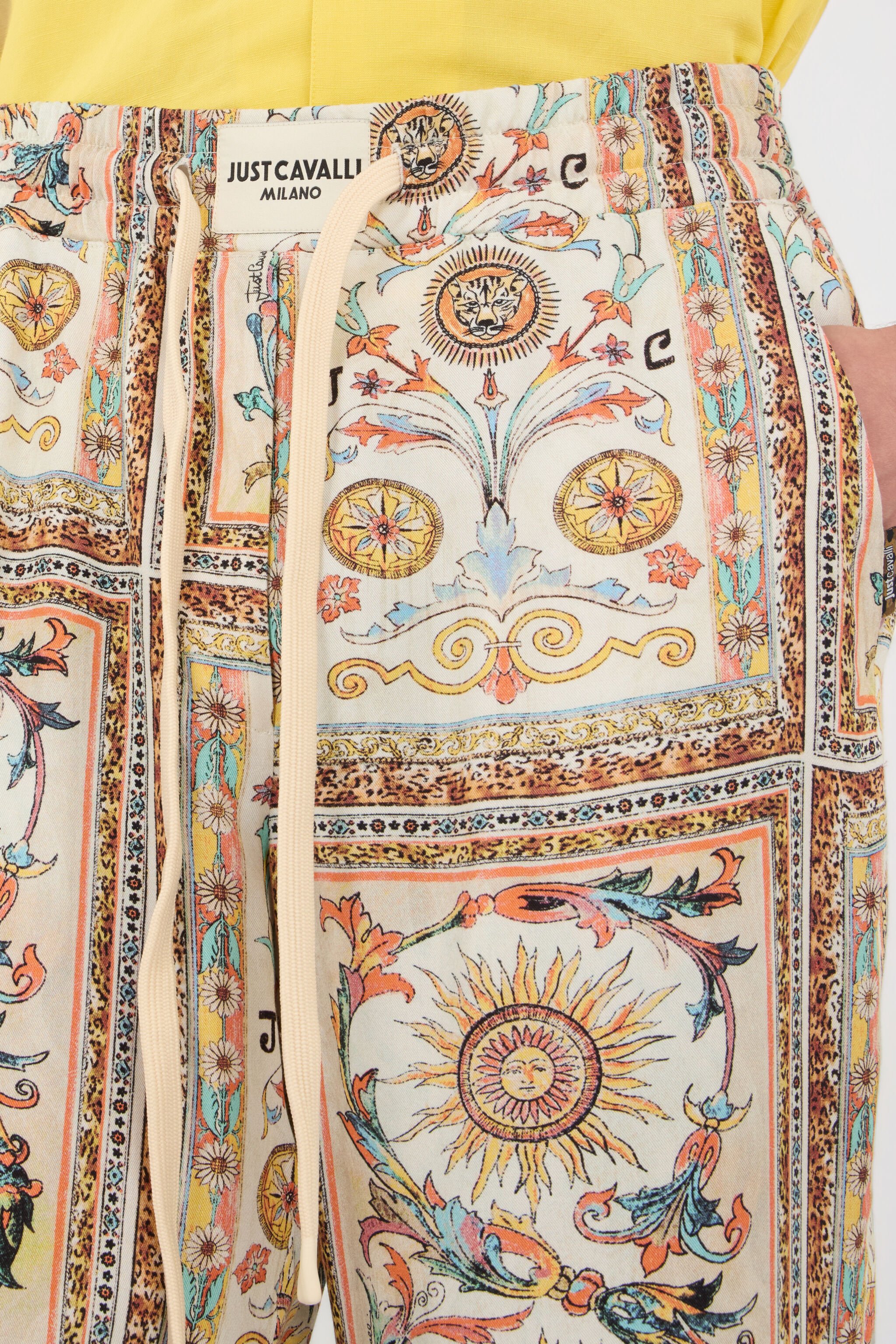 JC Hose mit Persian Tarot-Print 744 BEIGE + 217 AZZU WFT003-WF004