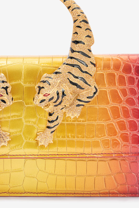 RC Long Crocodile-Print Roar Bag Orange UWB004-PZSF5