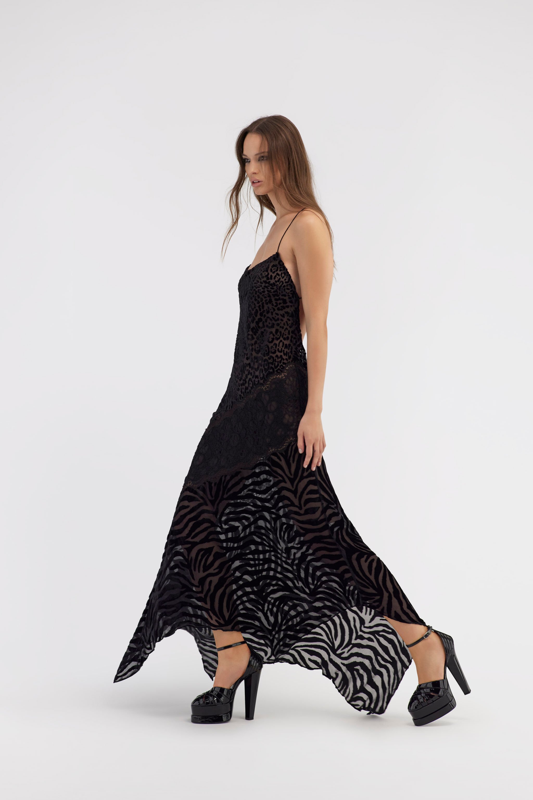 RC Lace slip dress Black RWT150-VL038
