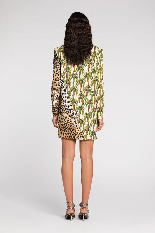 RC Filigranes Kleid mit Leoparden-Print RC Filigranes Kleid mit Leoparden-Print Hellgrün QWT133-JRG41